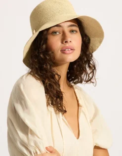 Packable Raffia Bucket Hat - Natural