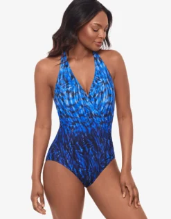 Paka Mayan Wrapsody Swimsuit - Blue/Black