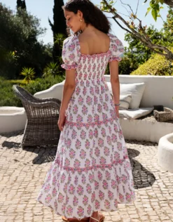 Palermo Dress - Schiffly Folk Posie