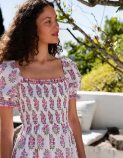 Palermo Dress - Schiffly Folk Posie