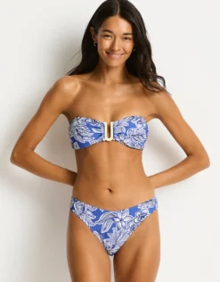 Palmera U Bar Bandeau Bikini Top - Blue