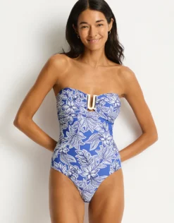Palmera U Bar Bandeau Swimsuit - Blue
