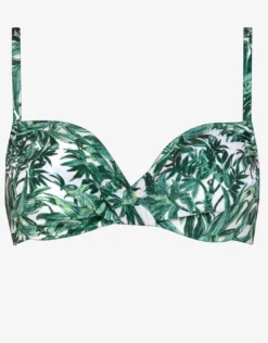 Palmette Underwired Bikini Top - Jungle Veil