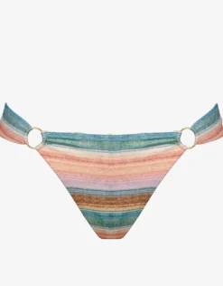 Pastel Sunset Ring Side Bikini Pant - Pink Stripe