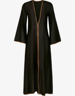 Peony Long Cover Up - Black