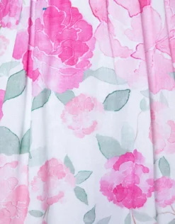 Peony Tie Back Midi Dress - Pink