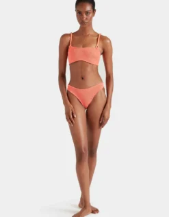 Phoebe Bikini Set - Metallic Coral