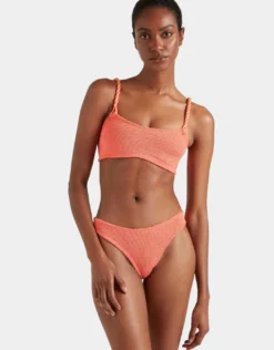 Phoebe Bikini Set - Metallic Coral