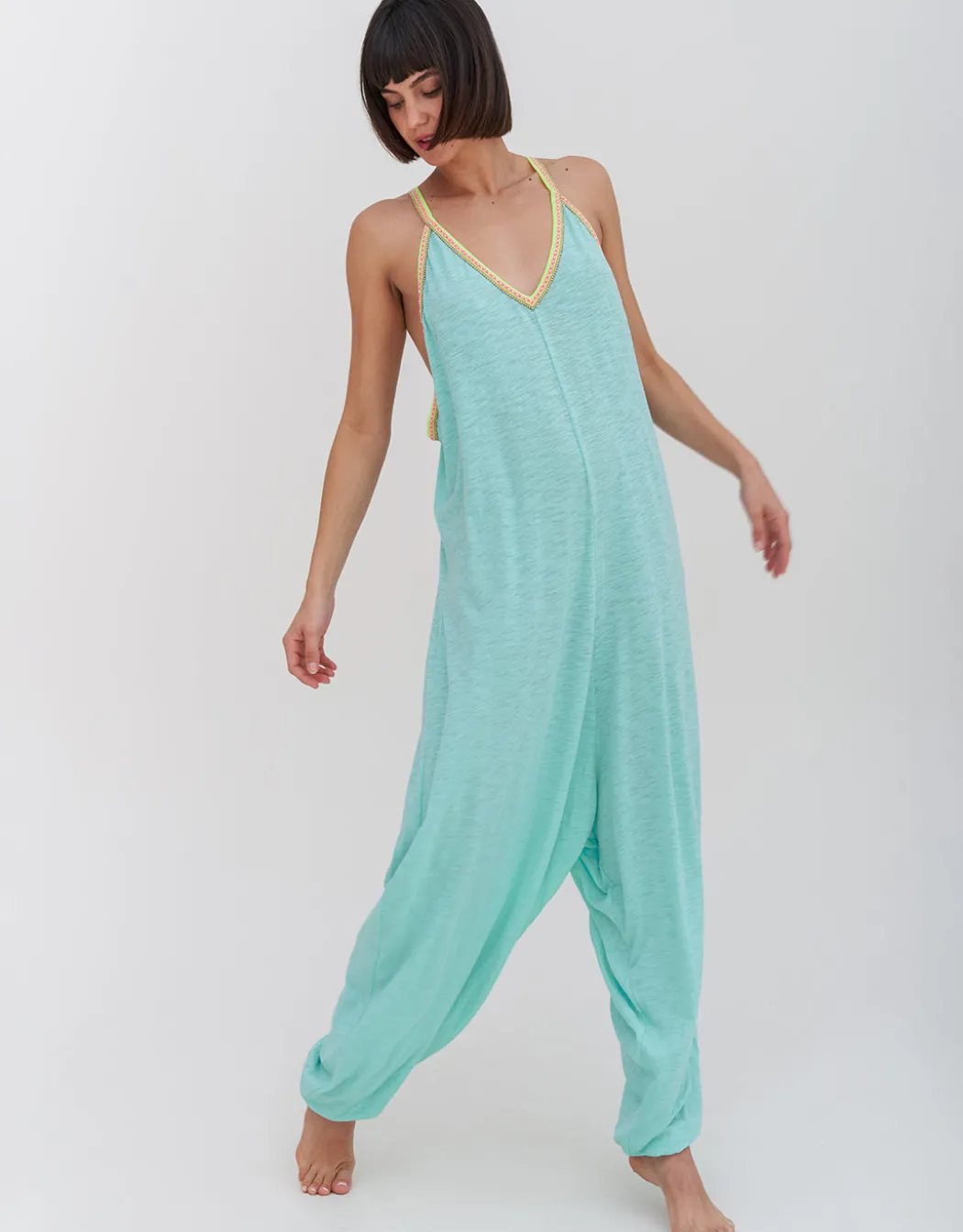 Pima Jumpsuit - Turquoise