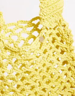 Plaited Rope Tote Bag - Celery