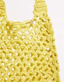 Plaited Rope Tote Bag - Celery