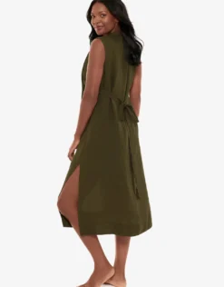 Pleated Beach Dress - Nori