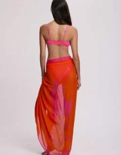 Pony Long Pareo - Sailing Orange and Desert Pink