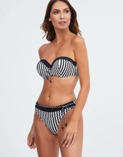 Portofino Bikini Pant - Black and White