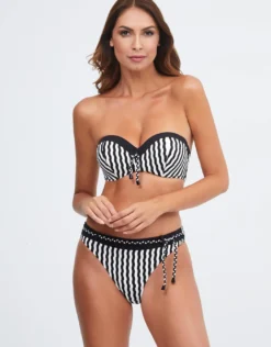 Portofino Bikini Pant - Black and White