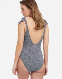 Profile Colette V Neck Swimsuit - Black and White