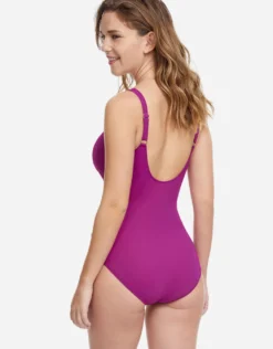 Profile Tutti Frutti D Cup V Neck Swimsuit - Warm Violet