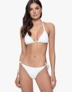 Pure Detail Tie Full Bikini Pant - White