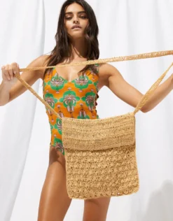 Raffia Shoulder Bag - Natural