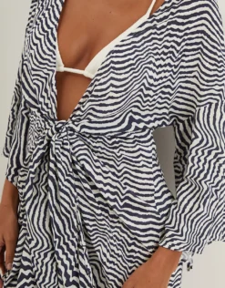 Ravine Perola Knot Short Cover Up - Stripe