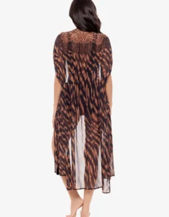 Raya De Safari Beaded Kimono - Black Brown