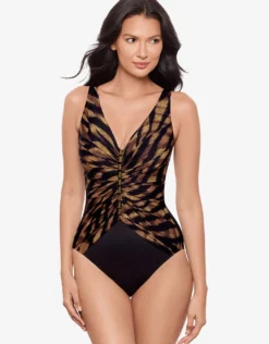 Raya De Safari Charmer Swimsuit - Black Brown