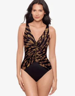 Raya De Safari Charmer Swimsuit - Black Brown