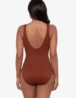 Razzle Dazzle Zipt Swimsuit - Copper