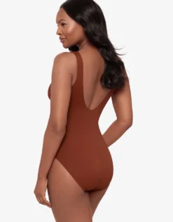 Razzle Dazzle Zipt Swimsuit - Copper