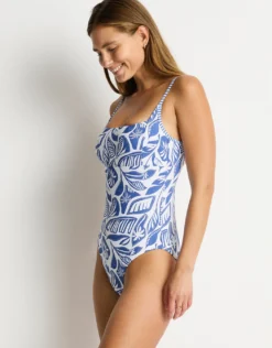 Reef Square Neck Swimsuit - Denim Blue