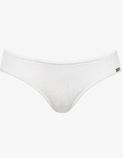 Retro Purity Zip Back Bikini Bottom - White