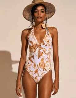 Reverie Halter Swimsuit - Dreamy Pastels