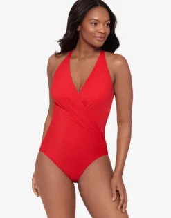 Rock Solid Wrapsody Swimsuit - Poppy Red