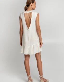 Roots Mini Dress - Natural and Champagne