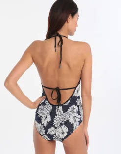 Royal Horizon Deep V Maillot - Blue