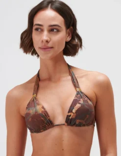 Savanna Halter Bikini Top - Warm Earth