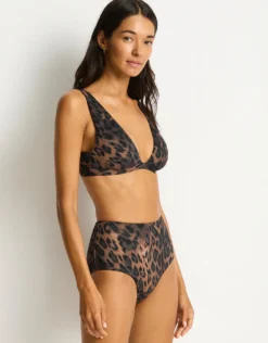 Savanna High Waist Bikini Pant - Chocolate