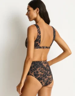 Savanna High Waist Bikini Pant - Chocolate