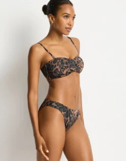 Savanna Twist Bandeau Bikini Top - Chocolate