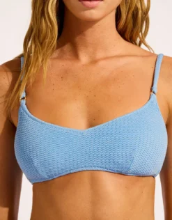 Sea Dive Bralette Bikini Top - Cornflower
