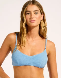 Sea Dive Bralette Bikini Top - Cornflower