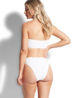Sea Dive High Rise Bikini Pant - White