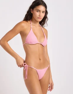 Sea Dive Slide Tri Bikini Top - Pop Pink
