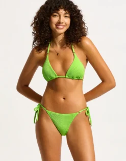 Sea Dive Tie Side Rio Bikini Pant - Jasmine Green