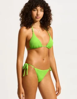 Sea Dive Tie Side Rio Bikini Pant - Jasmine Green