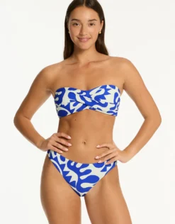 Seascape Regular Cheeky Bikini Pant - Blue