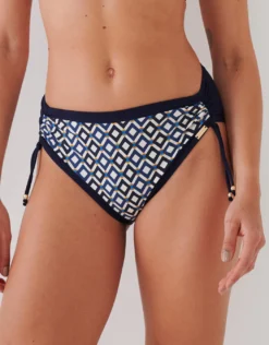 Seaside Dining Underwired Bikini Set - Navy Cream