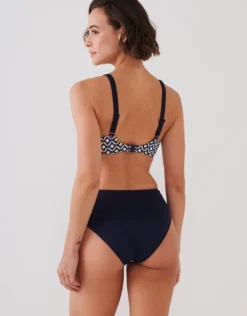 Seaside Dining Underwired Bikini Set - Navy Cream