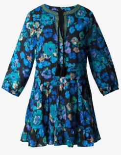 Secret Garden Beach Dress - Black/Multi