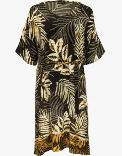Seductive Leaves Tunic - Black Ivory